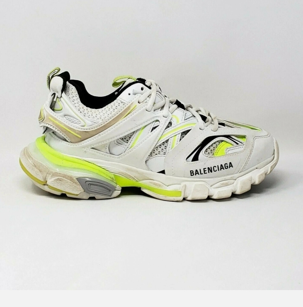Balenciaga Track Worn Out In White Fluo Yellow